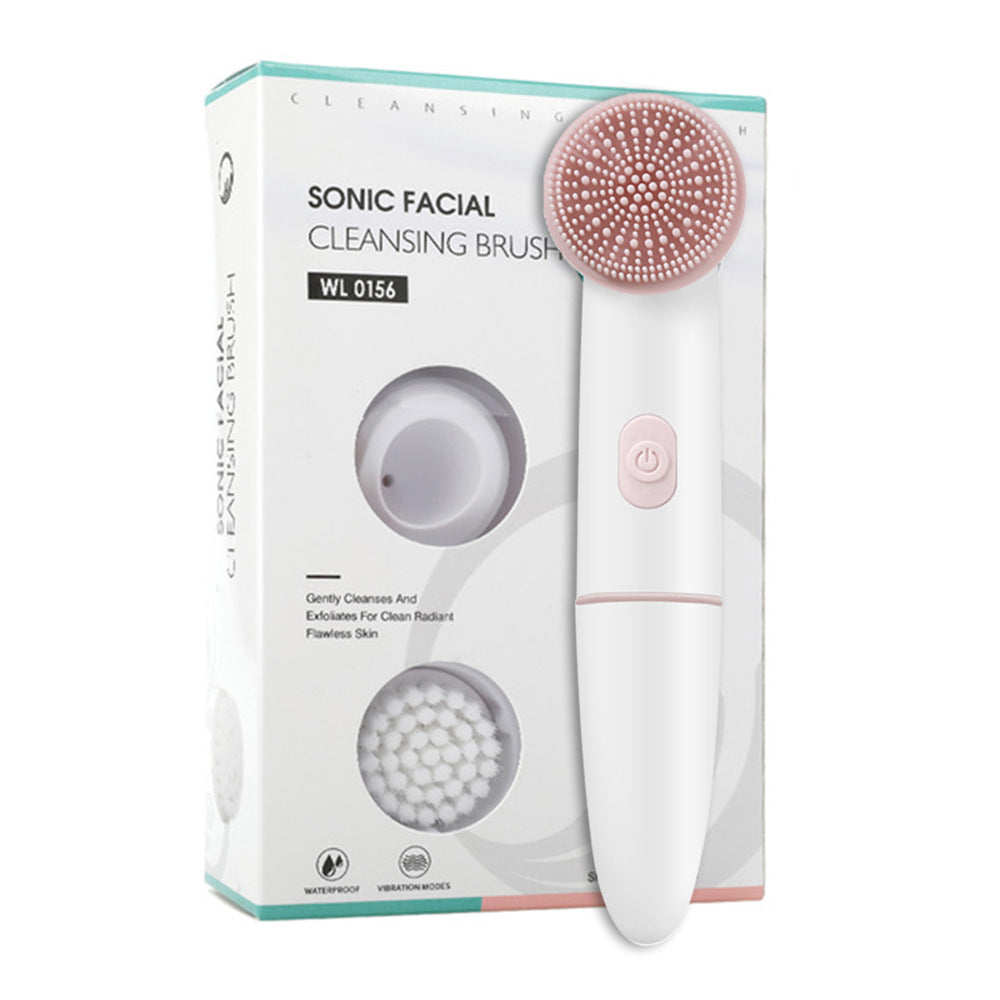 Nettoyant facial en silicone à 2 vitesses avec vibration sonique