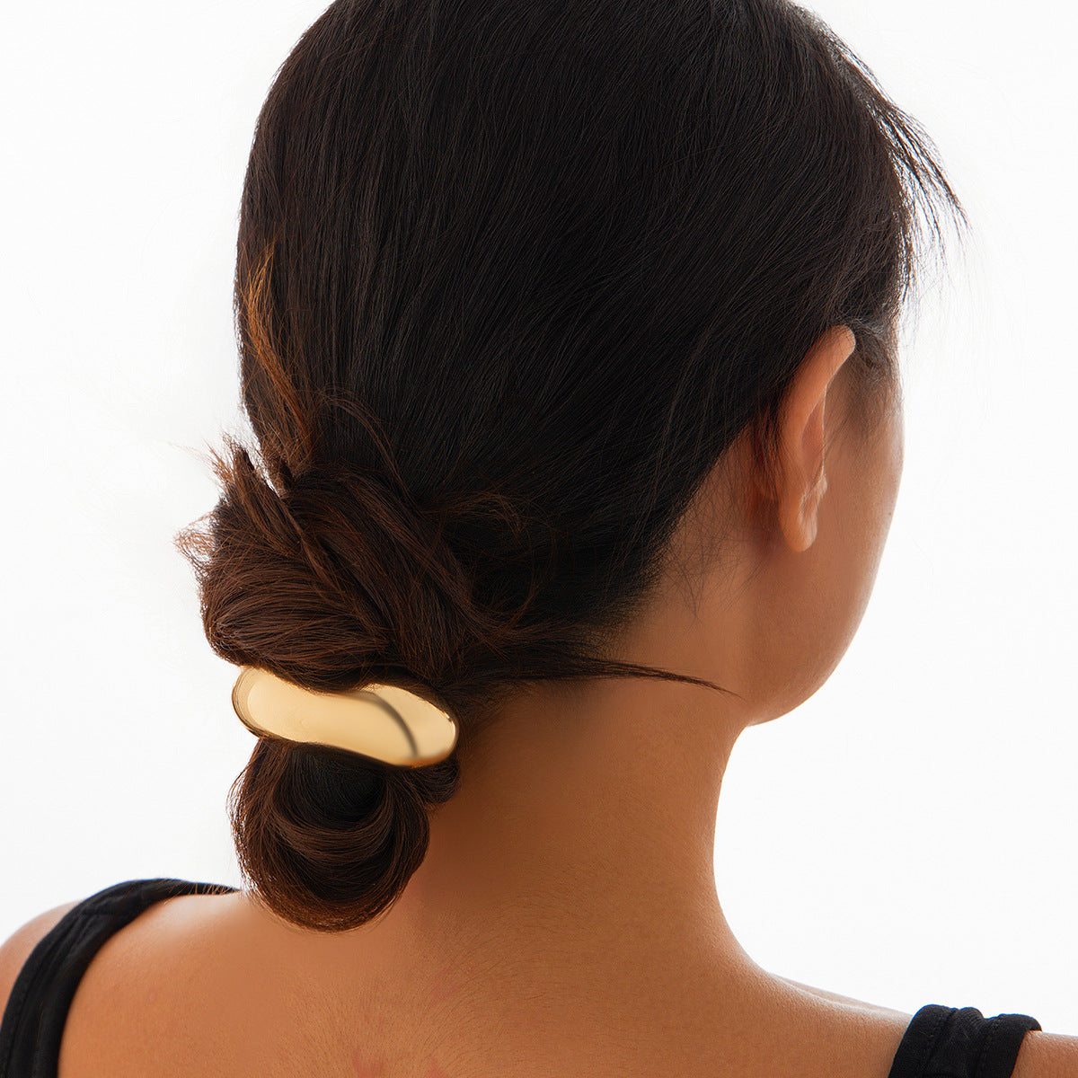 Retro double-layer curved elastic hair accessory Hairpin irregular temperament hair - Korvel