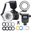 MAMEN 48 Macro LED Ring Flash Light With 8 Adapter Ring For Nikon Canon Pentax Olympus Panasonic Camera DSLR Ring Flash Kit - Korvel