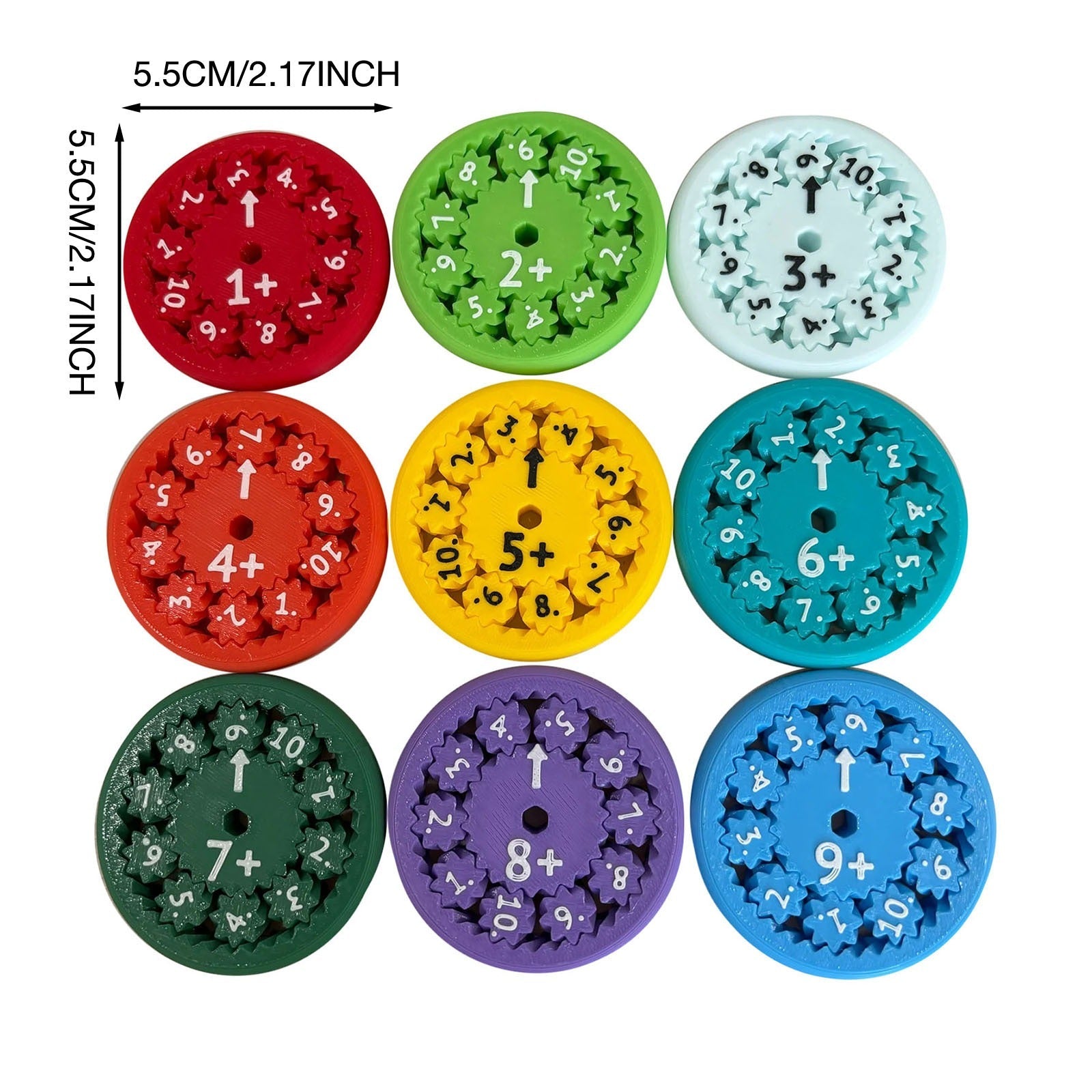 MATH FIDGET SPINNERS 9-piece math fidget spinner teaching enlightenment toy - Korvel