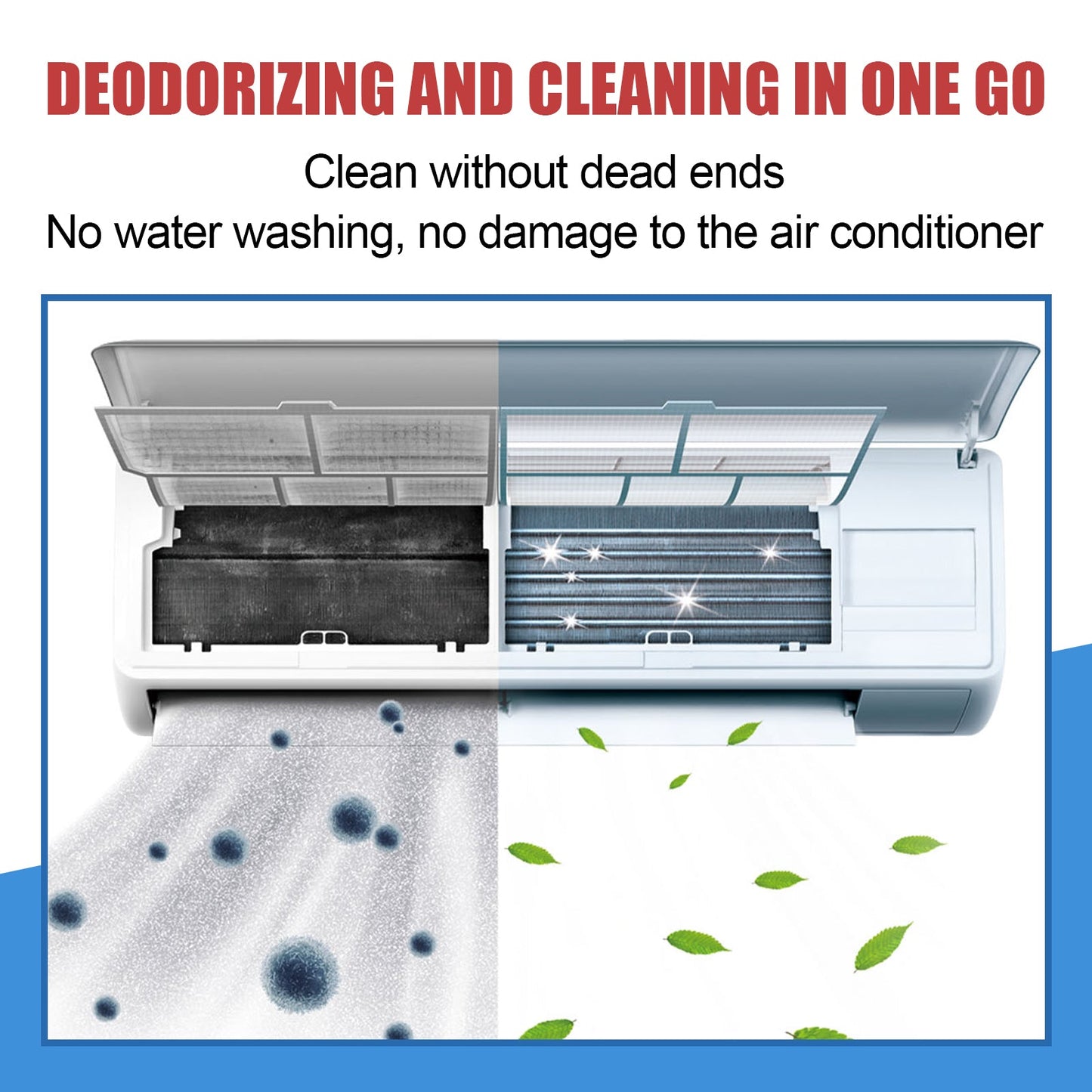 Nettoyant d'Air Conditionné Premium Sans Odeur - Solution Mousse Non-Démontable