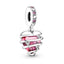 S925 sterling silver eternal confession double surround heart small motorcycle DIY accessories - Korvel