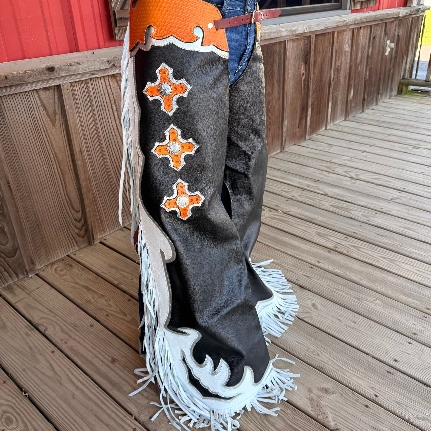 Chaps de bull riding pour adultes premium - Grande taille