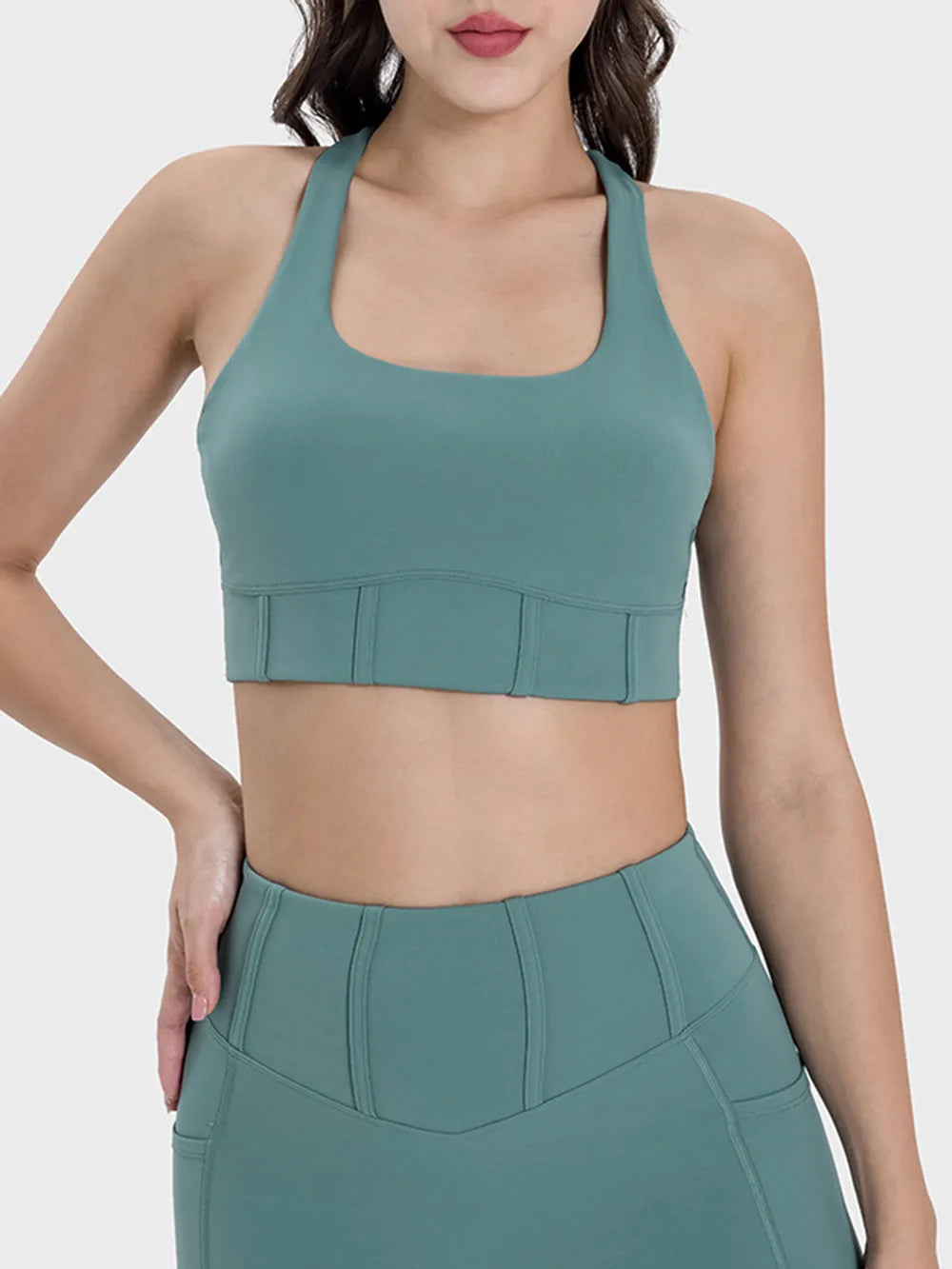 Square Neck Wide Strap Active Tank - Korvel
