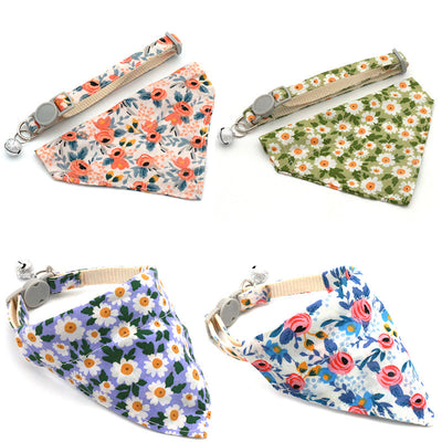 Bufanda Triangular Floral Margarita para Mascotas
