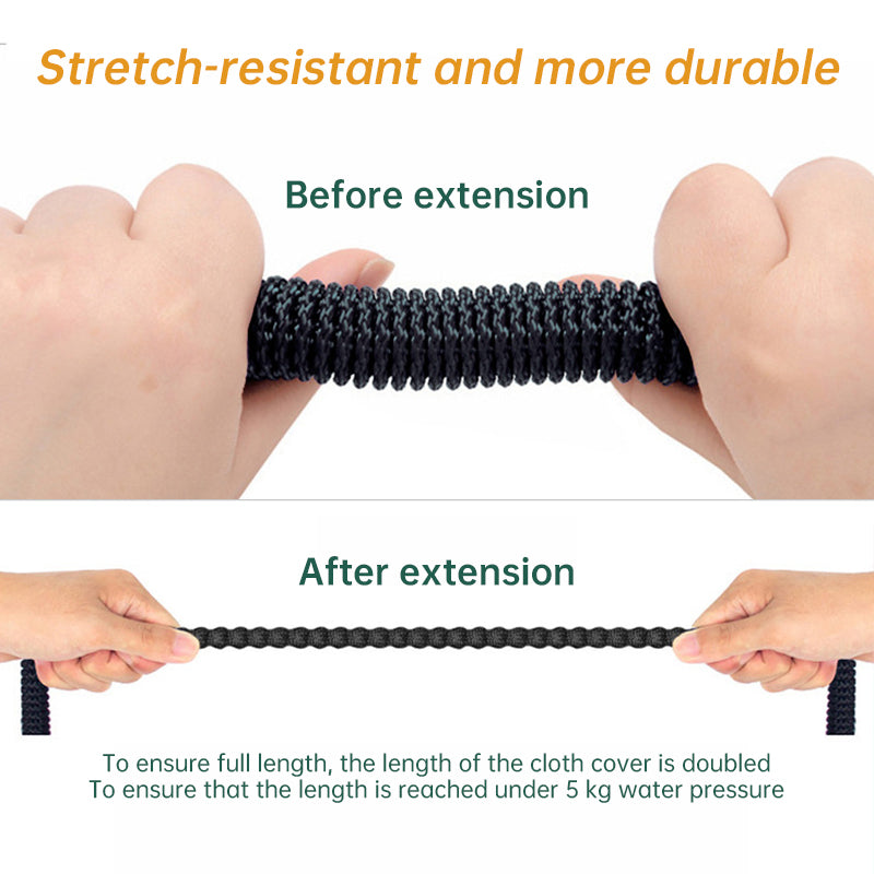 100 - ft Expandable Garden Hose with Nozzle. Light, Durable & Kink - Free for Car Wash & Outdoor Watering - Korvel