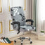 Stretch Printed Computer Office Chair Covers Soft Fit Universal Desk Rotating Slipcovers Removable Washable Anti-Dust Spandex - Korvel