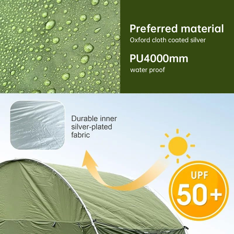 Outdoor car - trunk rear tent with canopy, sun - resistant camping equipment - Korvel