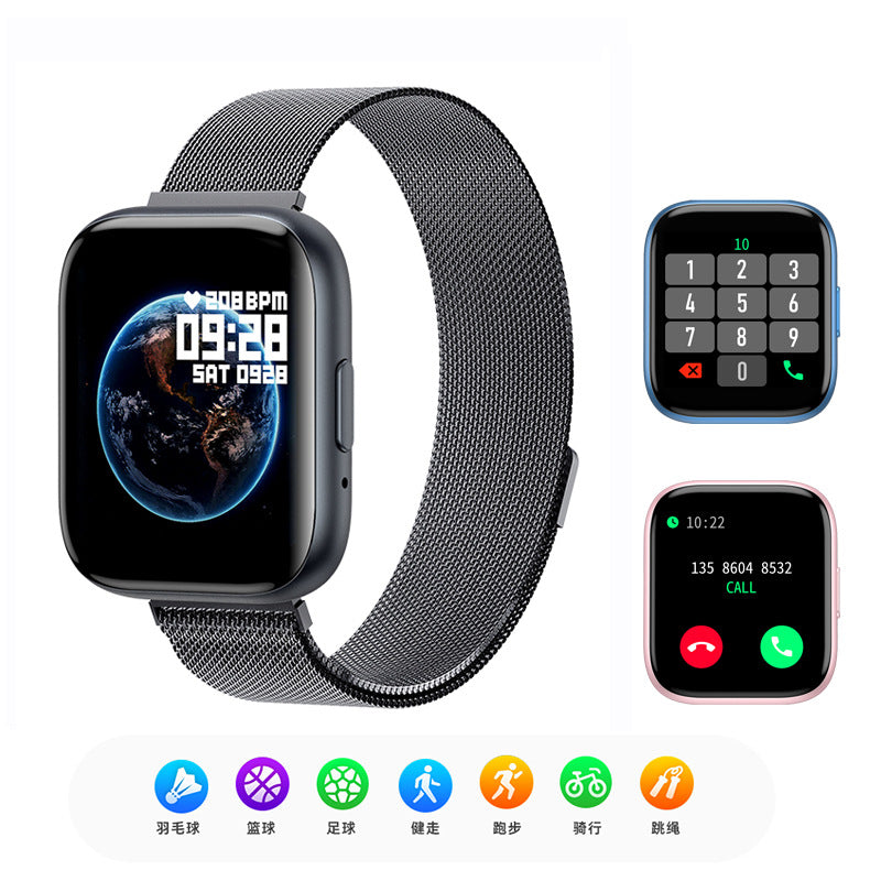 T99 Smart Bracelet Heart Rate Blood Pressure Blood Oxygen Bluetooth Phone Watch Music Bracelet Smart Watch - Korvel