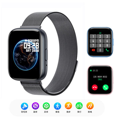 T99 Smart Bracelet Heart Rate Blood Pressure Blood Oxygen Bluetooth Phone Watch Music Bracelet Smart Watch - Korvel