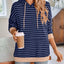 Sudadera con capucha a rayas suelta y casual