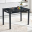 Black Ceramic Expandable Dining Room Table for Small Spaces