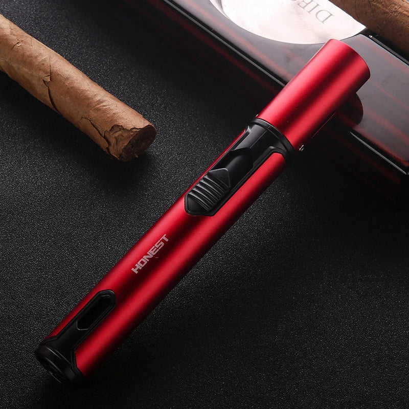 Metal Windproof Lighter Butane Jet Flame Lighter Cigarette Cigar Accessories Kitchen Cooking BBQ Outdoor Gadgets - Korvel