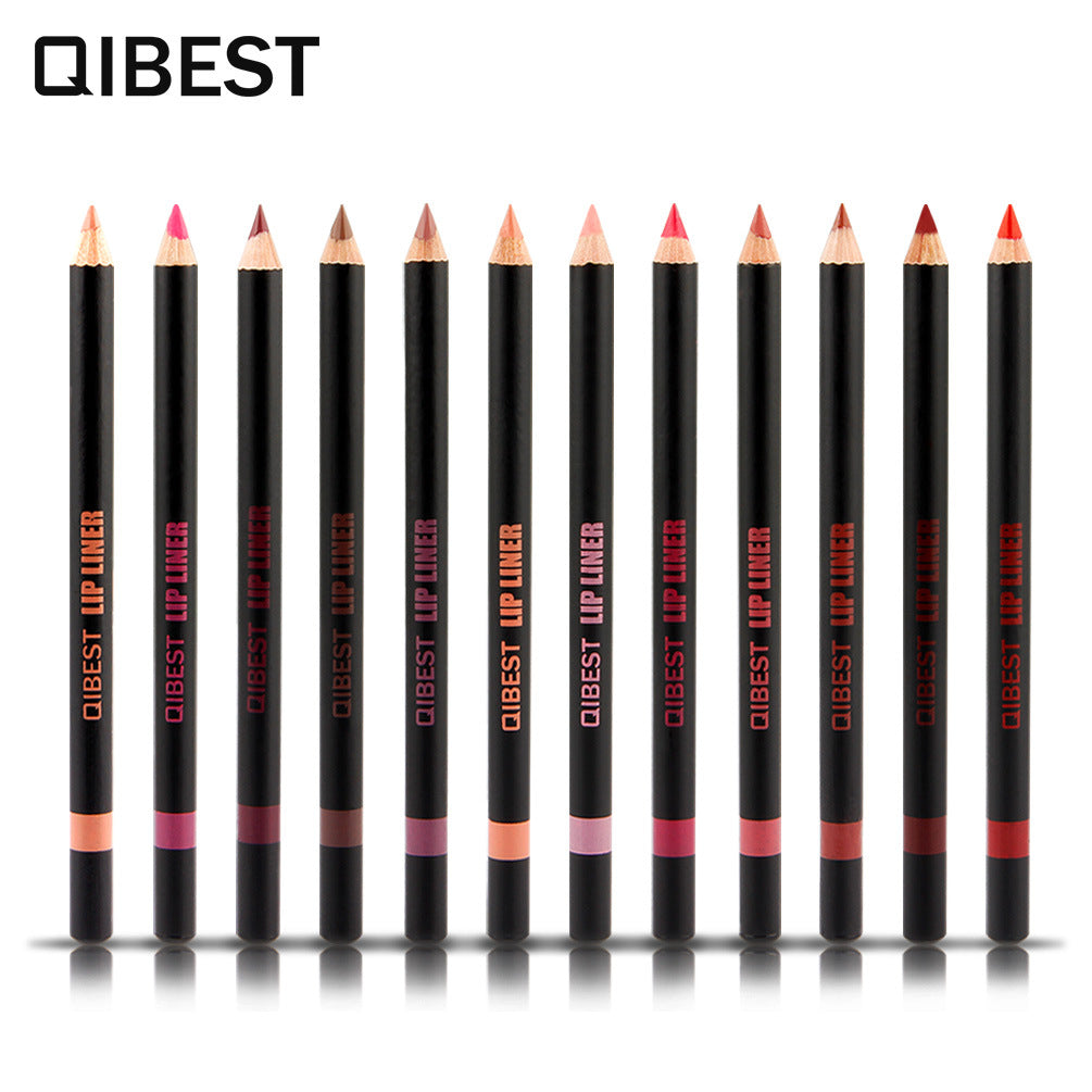 Conjunto de Lápices Labiales Impermeables QIBEST - 12 Colores