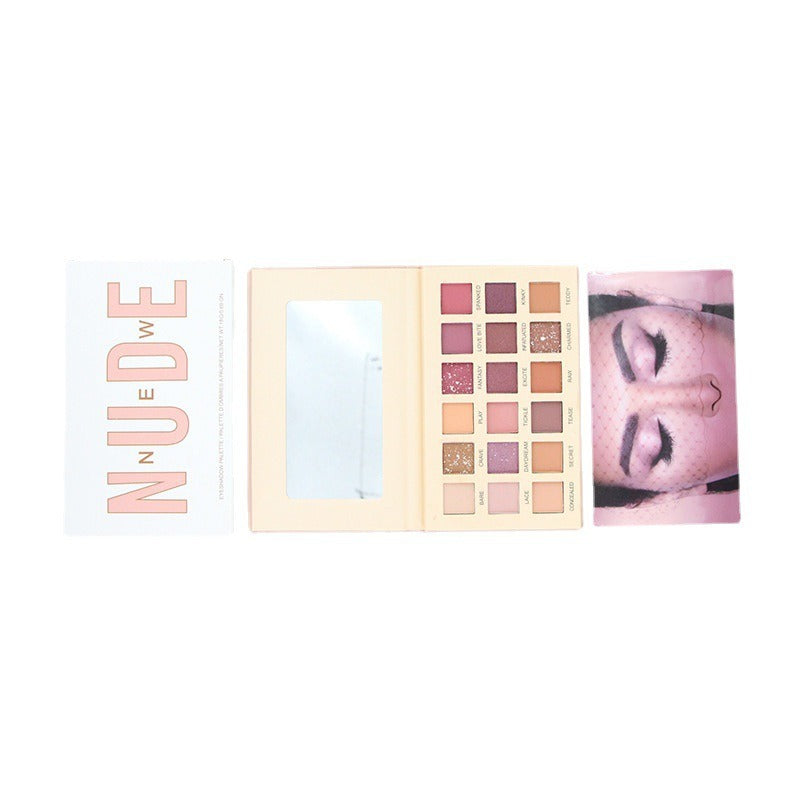 18-color Desert Rose Matte Pearlescent Eyeshadow Palette Earth Color Multi-purpose Color Eyeshadow Palette - Korvel