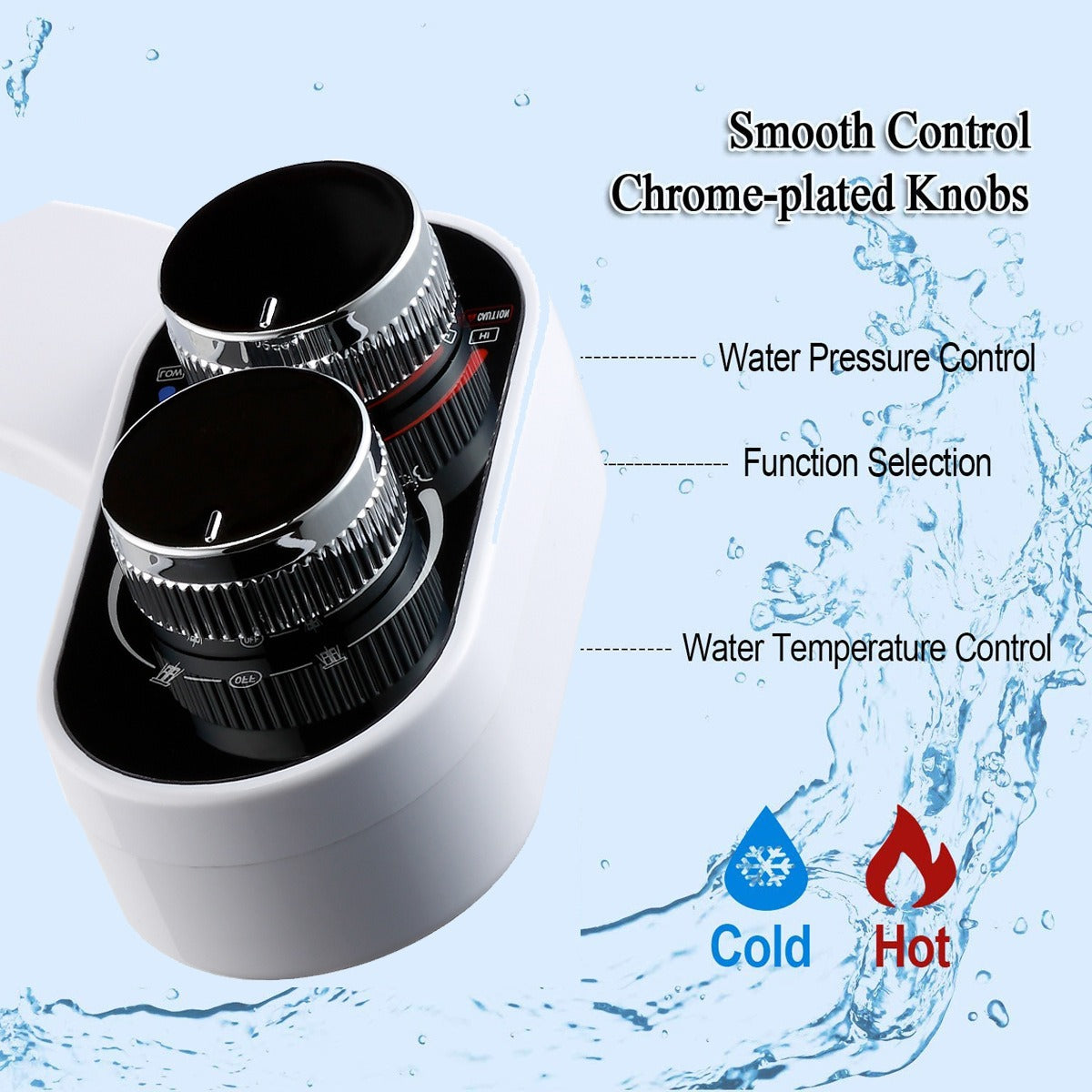 Smart Body Cleaner Unplugged Hot And Cold Water Simple Installation Hip Washing Double Nozzle Toilet Cover Plate - Korvel