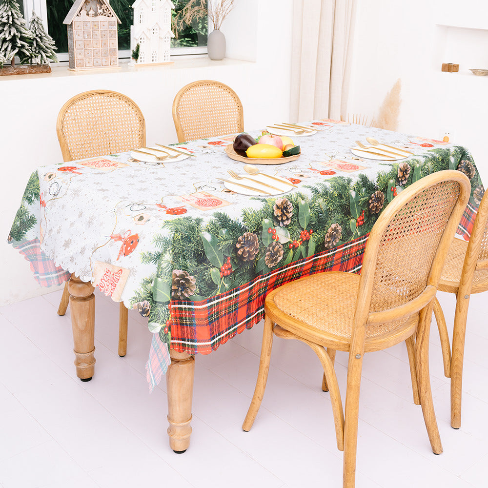 Christmas Decoration Creative Christmas Printed Tablecloth Table Flag Christmas Desktop Decoration Supplies - Korvel