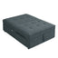 Four in one sofa bed, chair bed, multifunctional folding Ottoman bed with storage bag and USB port, dark blue - Korvel