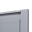 Grey metal kitchen storage cabinet, kitchen pantry storage cabinet with door and shelf, adjustable leveling feet - Korvel
