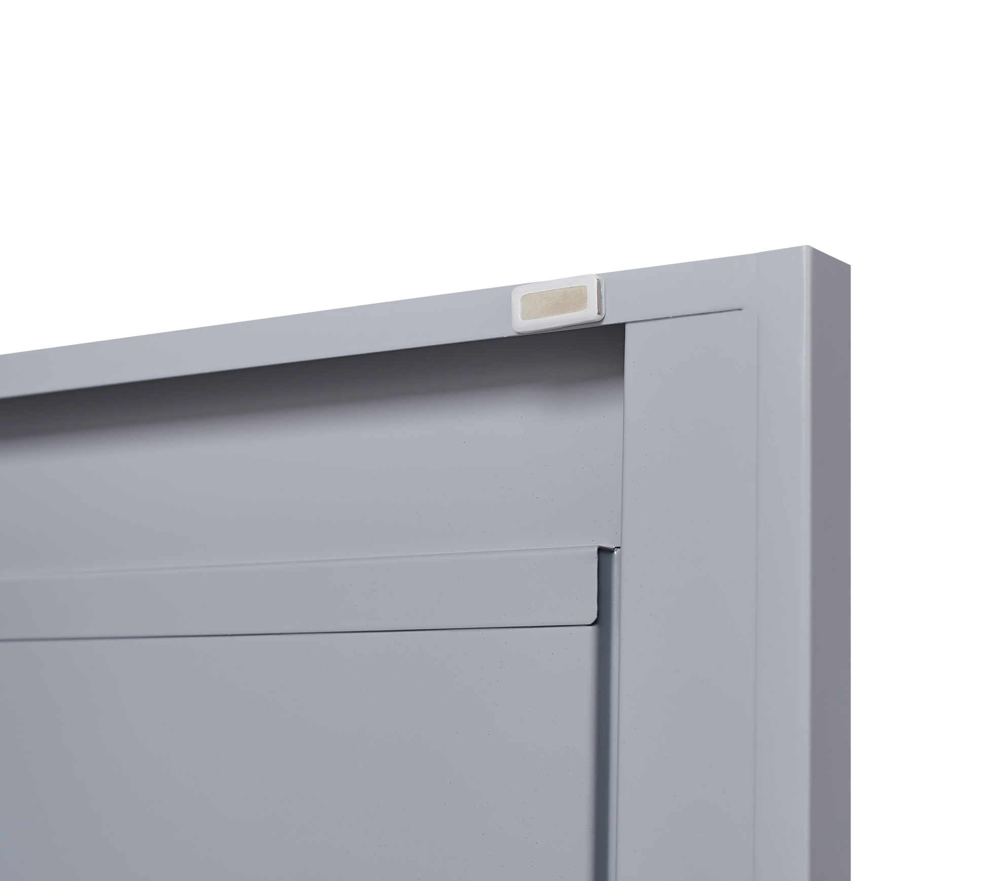 Grey metal kitchen storage cabinet, kitchen pantry storage cabinet with door and shelf, adjustable leveling feet - Korvel