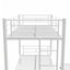 Cama litera resistente de dos camas individuales con cama nido - Blanca