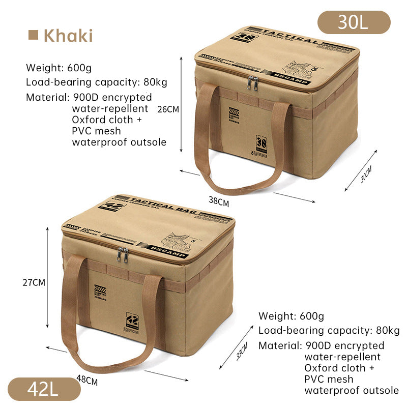 Outdoor storage bag, large - capacity foldable storage box, camping gear for picnic, portable, water - resistant - Korvel