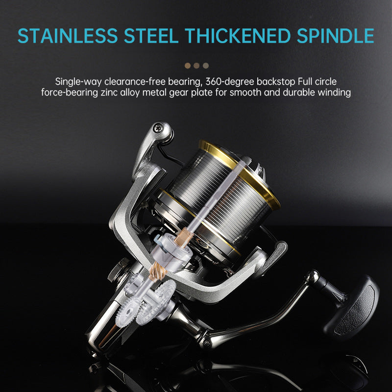 17+1BB 8000-14000 Series Aluminum Alloy Spool Fishing Reel, 4.8:1 Gear Ratio, Durable Long Casting for Baitcasting - Korvel