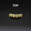 Hip hop braces with copper zircon micro inlaid with real gold Halloween teeth decoration exaggerated hiphopgrills - Korvel