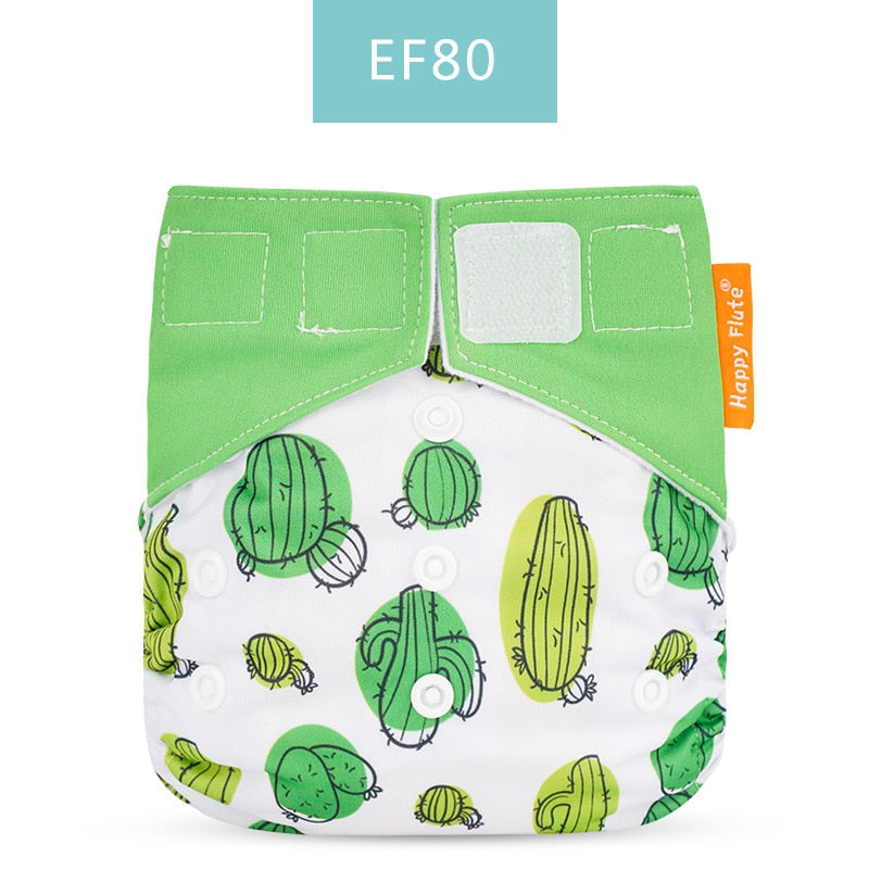 Happy Flute 1 pcs heavy wetter night AIO AI2 baby cloth diaper nappy one size fit all - Korvel