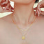 2 Piece 18K Gold-Plated Inlaid Zircon Lucky Clover Necklace - Korvel