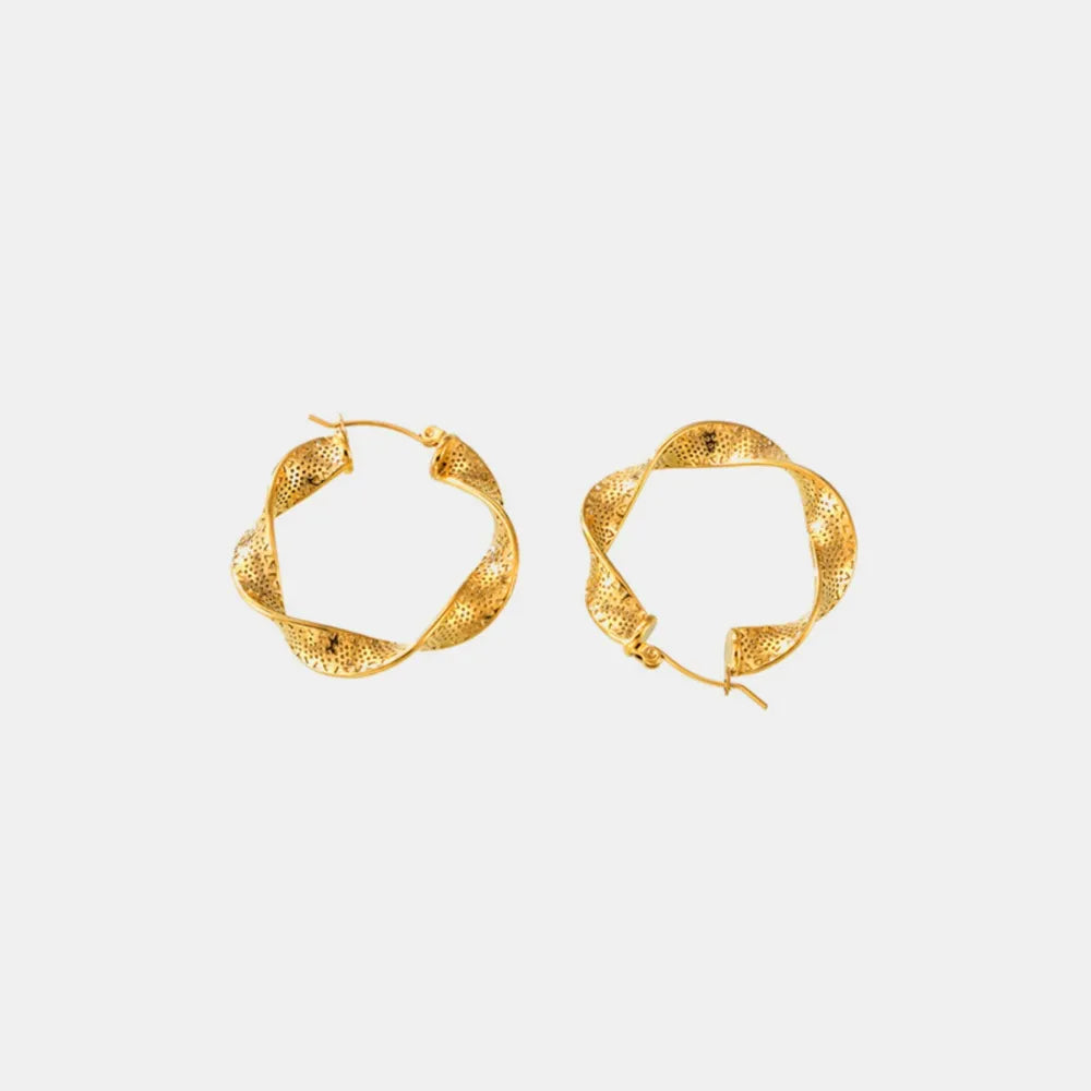 Titanium Steel Twisted Earrings - Korvel
