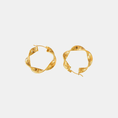 Titanium Steel Twisted Earrings - Korvel