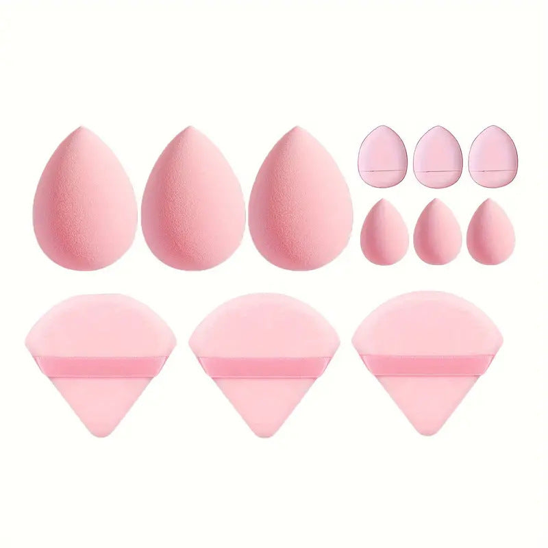 12Pcs Makeup Sponge Blender Beauty Egg Foundation Sponges Liquid Cream Cosmetic Puff Women Make Up Accessories Beauty Tools - Korvel