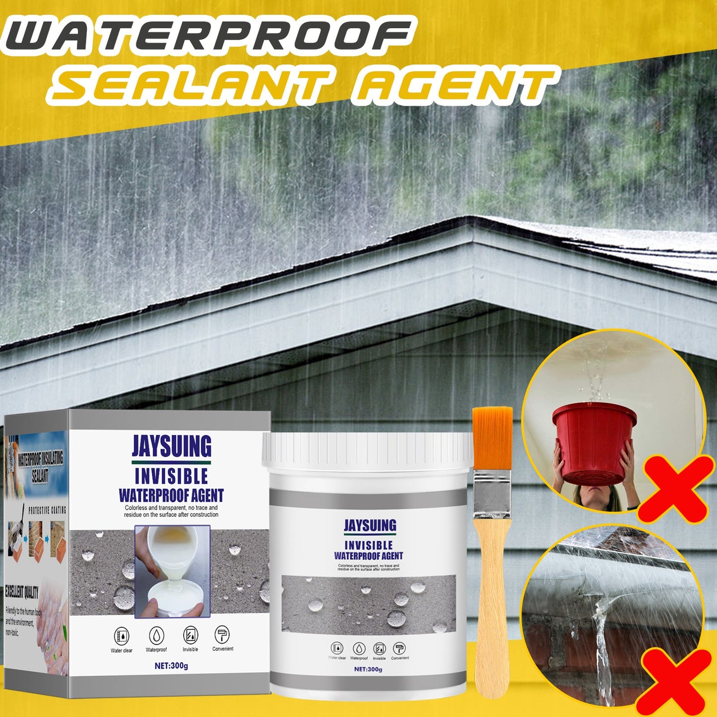 Jaysuing Bathroom Waterproofing Agent Anti-Leakage Water Plugging And Repairing The Outer Wall Of The Kitchen Without Smashing Bricks To Repair Leakage Sealing Paint - Korvel