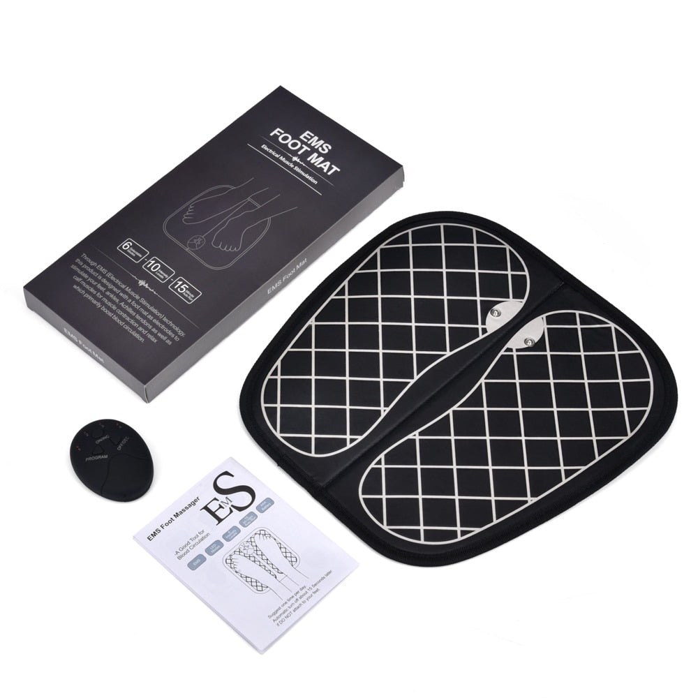 Electric EMS Foot Massager Foot Muscle Stimulator Massager Wireless Low Frequency Feet Physiotherapy ABS Stimulator Massage Mat - Korvel