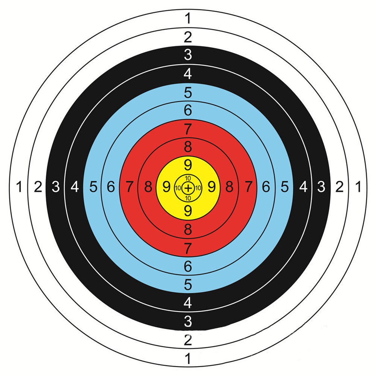 New 30pcs 40*40 cm Archery Shooting Target Paper Bow Hunting Archery Kit Standard Full Ring Single Spot Shooting Training Paper - Korvel