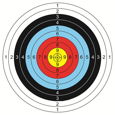 New 30pcs 40*40 cm Archery Shooting Target Paper Bow Hunting Archery Kit Standard Full Ring Single Spot Shooting Training Paper - Korvel