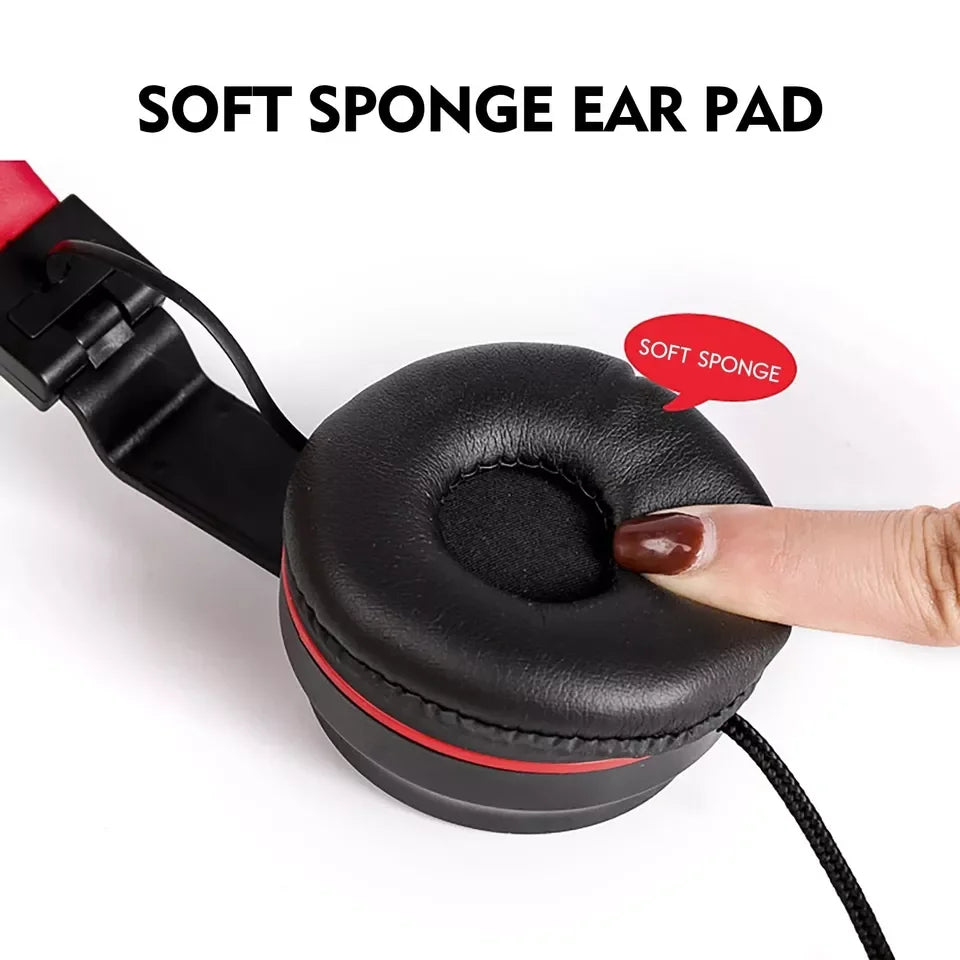Head mounted wired earphones for e-sports, chicken eating, with microphone for phone and computer calls, universal earphones for gaming - Korvel