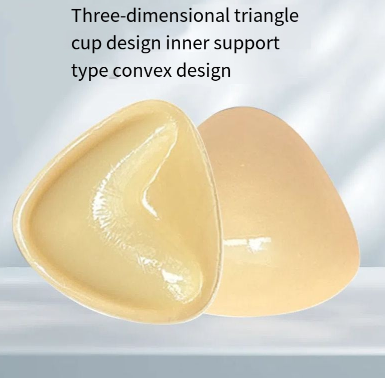 Triangle V-shaped thickened sponge chest patch small chest display large female double-sided self-adhesive chest pad - Korvel