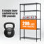 Unité de rangement en métal fil ajustable - Noir