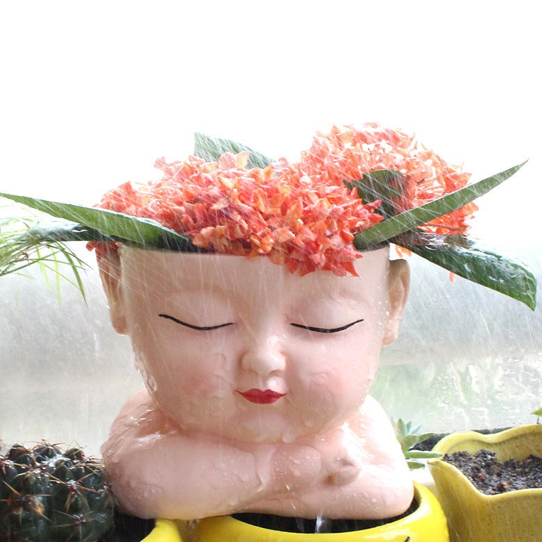 Creative Baby Flower Pot Decoration Potting Landscape Courtyard Garden Face Flower Pot - Korvel