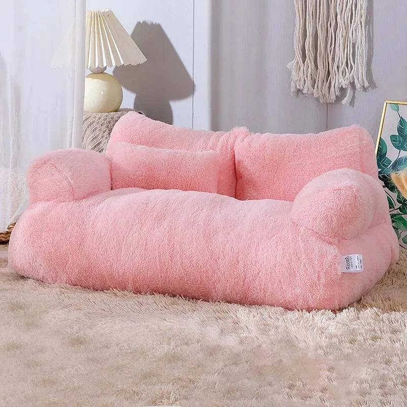 Luxury Plush Cat Bed Sofa for Small to Medium Pets