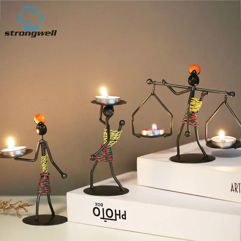 Candelabro Moderno Iron Man - Decoración Elegante para el Hogar