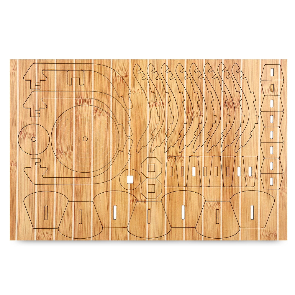 Woodcraft Assembly Kit 3D Jigsaw Puzzle - Phonograph - Korvel