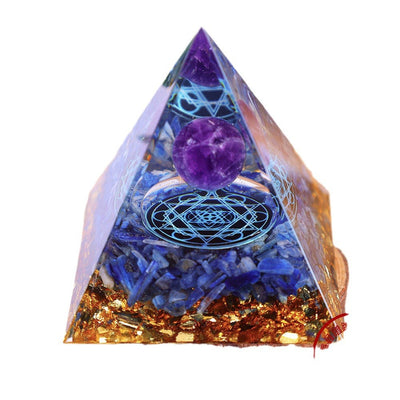 Handcrafted Crystal Ball Pyramid Ornament