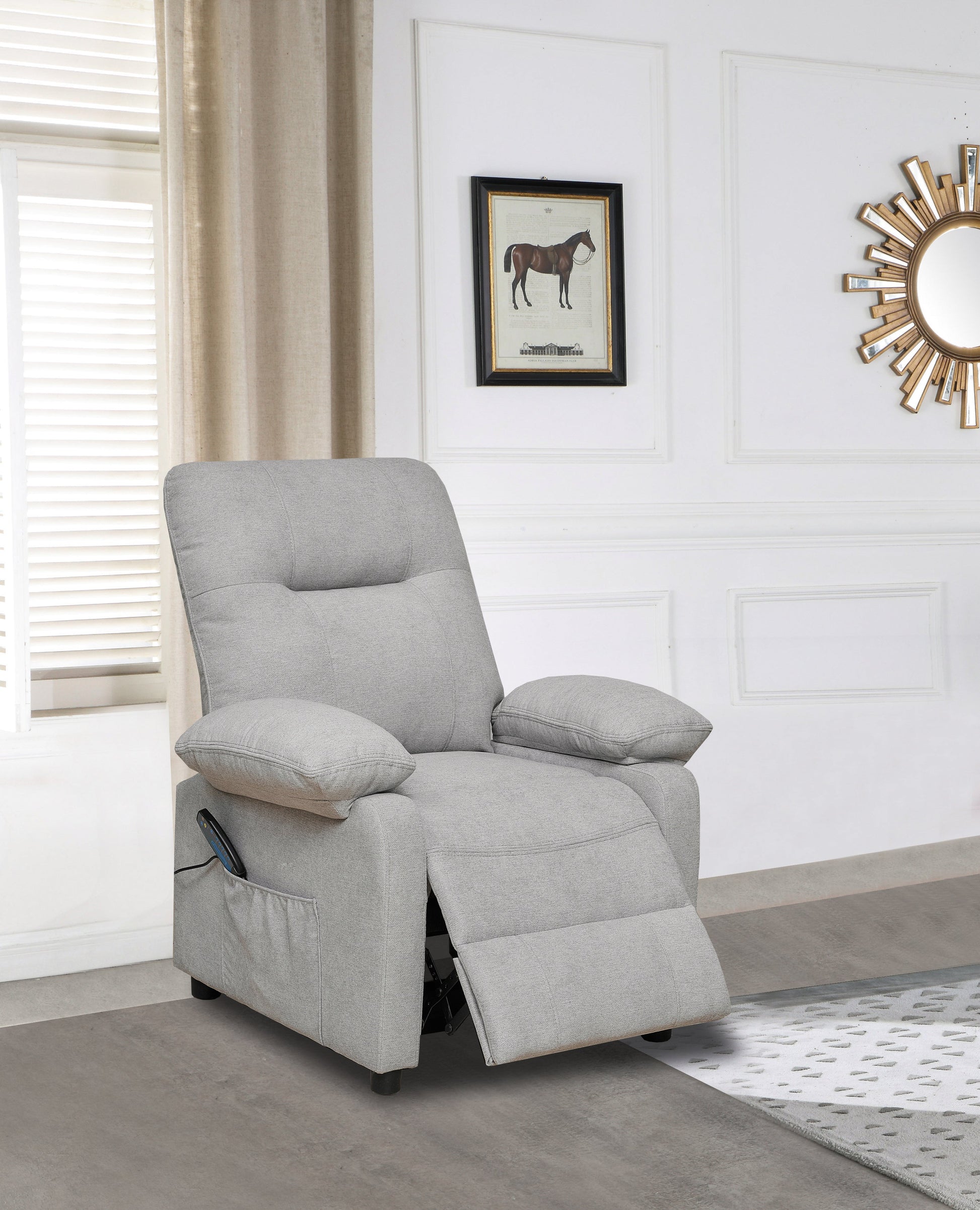 Recliner Chair with Message and Heater, Recliner Chair for Adult, Manual Control Message Chair - Korvel