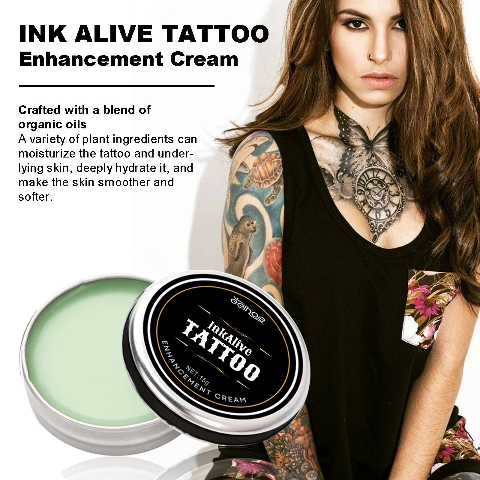 Tattoo Repair Cream, Tattoo Print Moisturizing Moisturizing Skin Repair Tattoo Color Fixing Cream - Korvel
