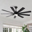Modern Farmhouse 62-Inch Black Ceiling Fan with Smart Control