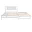 Lit plateforme de taille complète avec trundle ajustable - Blanc