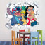 StarCraft Baby Stitch Wall Sticker Self Adhesive Picture Back Adhesive Cartoon Sticker Bedroom Dormitory Bedhead Wall Wallpaper - Korvel